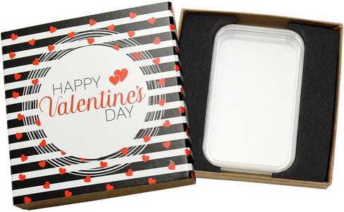 SilverTowne Natural Kraft Paper Gift Box with Valentine Box Sleeve & Capsule - Product Packaging [Add $5.00]